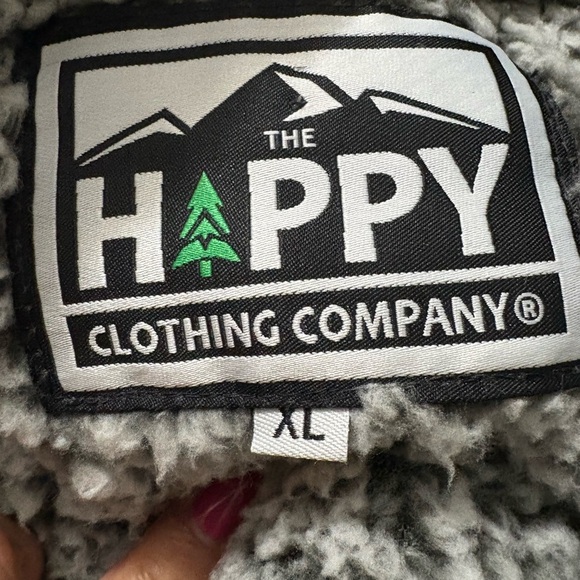 The Happy Company Gray Sherpa Hoodie. Very Soft Hoodie with Pockets. - Picture 8 of 15